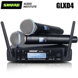 Microfone Shure Glxd4 beta58a Barra Dupla/metal Sem Fio