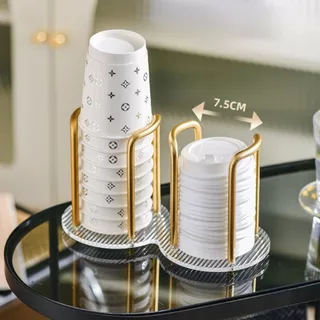 Suporte Para Copos Acrílico Descartável De Chá De Água Prateleira Com Canecas De Pau Mais Longo Organizador Doméstico