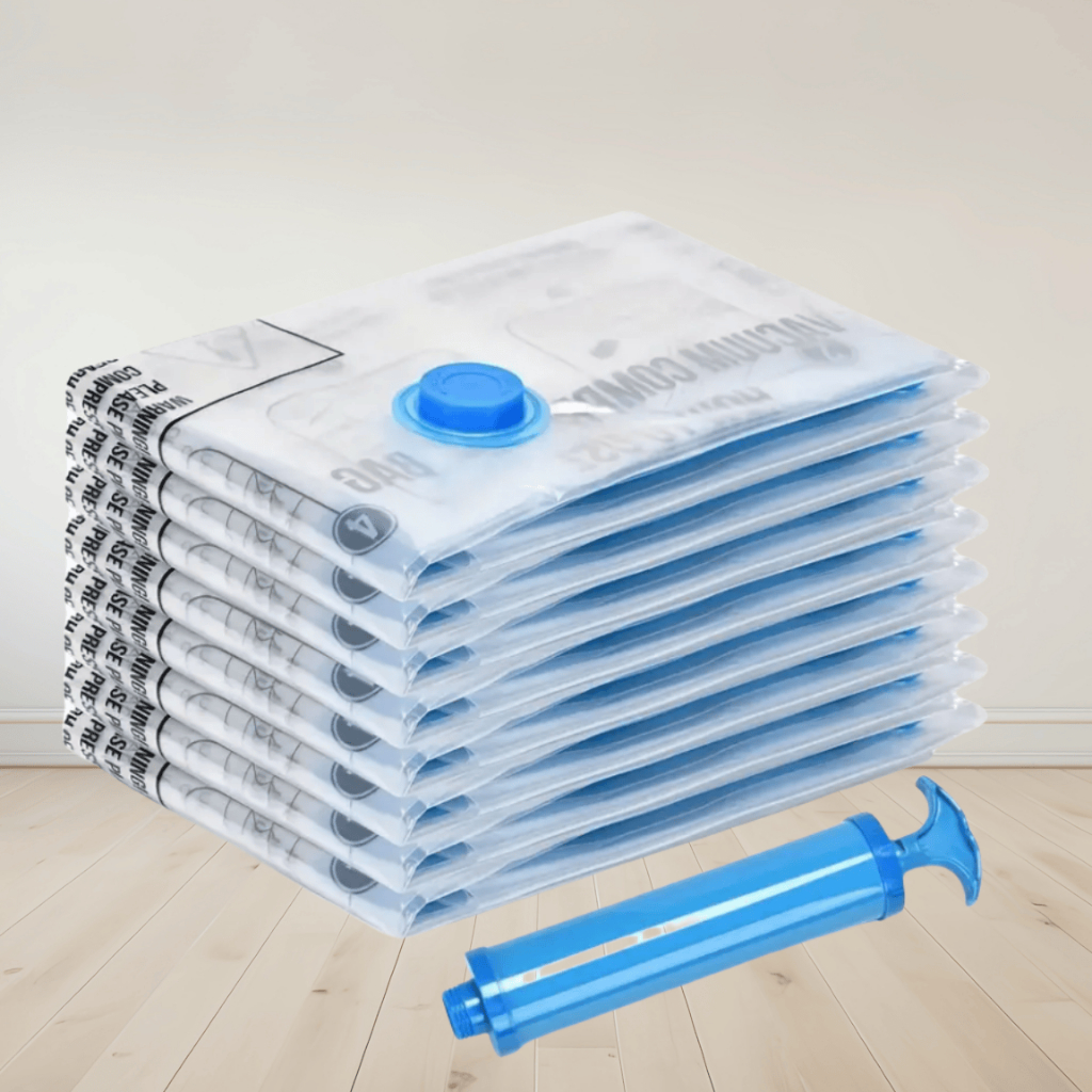 Kit 10 Saco a Vacuo Organização de Roupas Mala Viagem Guarda Roupa