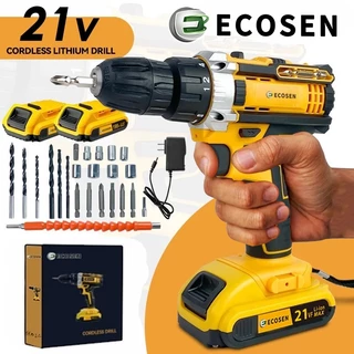 Furadeira Parafusadeira 3/8" bateria 21V com maleta e acessórios