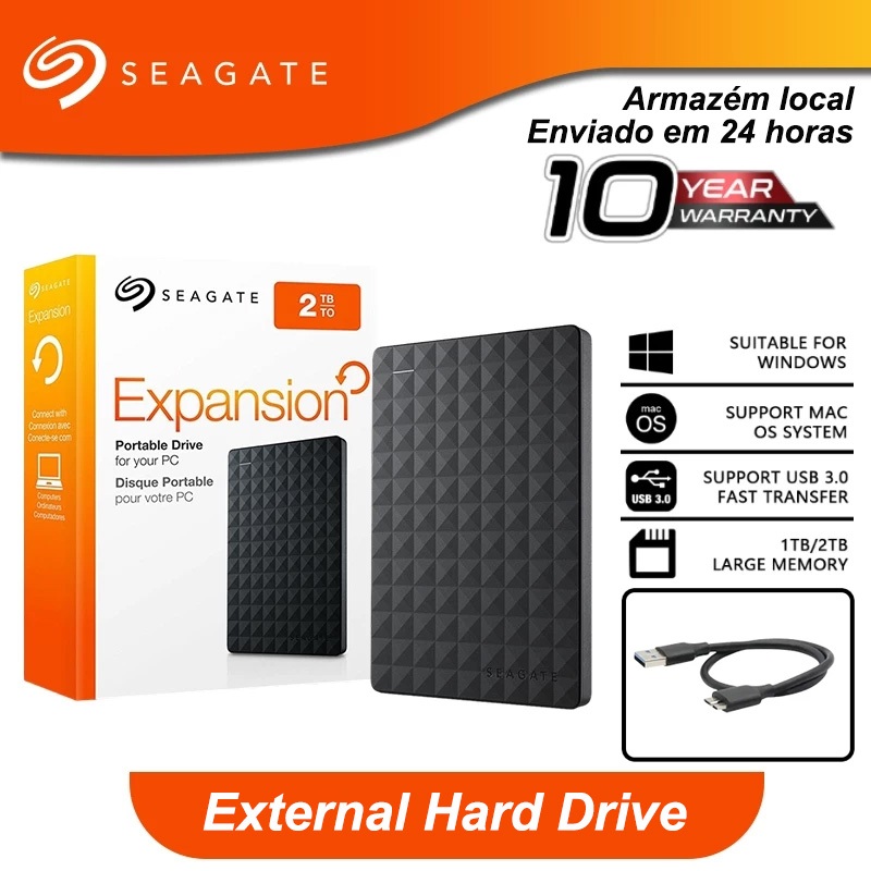 WD 2TB HDD + Seagate 1TB HDD セット Seagate 1TB Surveillance Hard Disk em Promoção na Shopee Brasil 2026