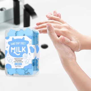 Folhas De Sabonete Para Mãos Com Leite LAIKOU , Limpeza Suave , Hidratação Profunda , Fácil De Transportar , 3 G/Caixa em Oferta na Shopee