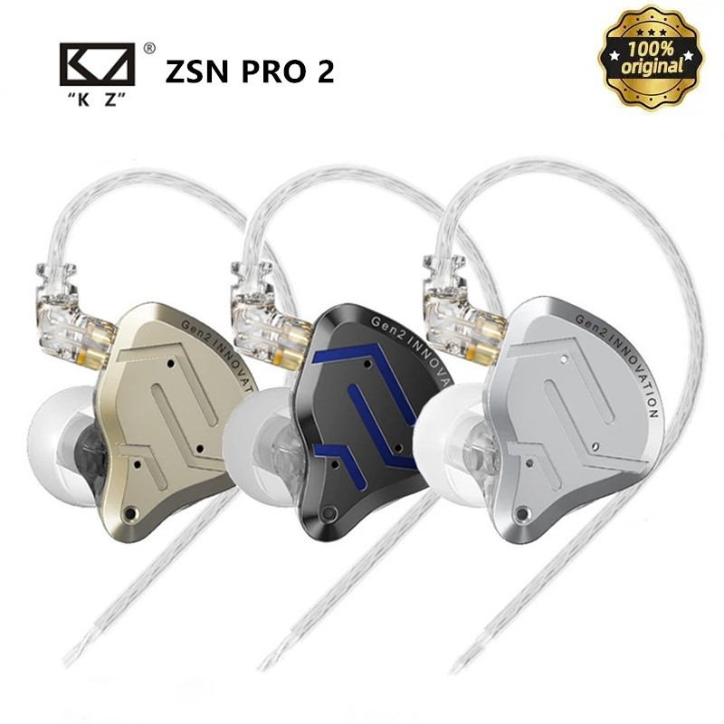 KZ ZSN Pro 2 Em Fones De Ouvido Metálicos 1BA + 1DD Tecnologia