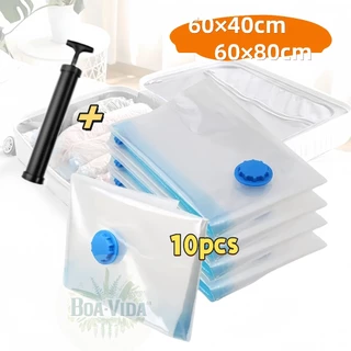 Kit 10 Saco a Vacuo Organização de Roupas Mala Viagem Guarda Roupa