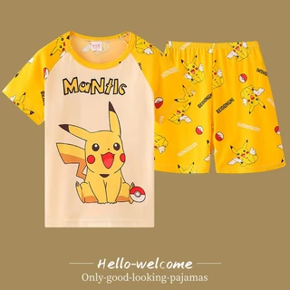 2 a 14 anos Pijama Infantil Moda Masculina Desenho Animado Casual Roupa de Casa em Oferta na Shopee