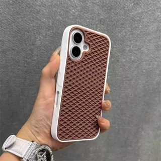Vans Capa De Telefone iPhone 16 Pro MAX 12 13 14 Plus 11Pro 15Plus 13 12 mini Capas De Waffle De Borracha