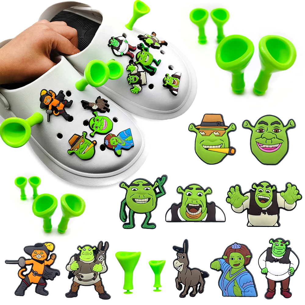 Novidade Orelha De Shrek 1 Peça Personagem De Desenho Animado crocs ...