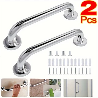 Kit 2 Barra de Apoio de Segurança Inox Para Banheiro, Idosos e Deficientes 60cm
