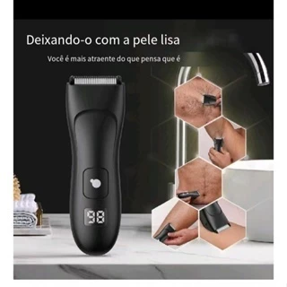 Aparador corporal com LED, resistente à água, para virilha, axilas e áreas íntimas