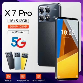 Celular X7Pro 5.5 Polegadas 16 + 512GB Android 5G Smartphone em Oferta na Shopee