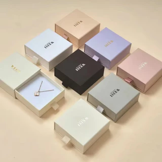 8 * 3cm Caixa De Gaveta Logotipo Personalizado Impressão Embalagem De Jóias Presente Papelão Silde Caso DIY Favor De Cas