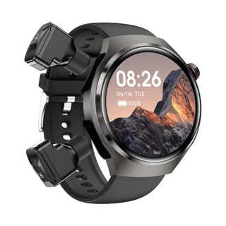Novo Smartwatch Relógio Inteligente TWS 2-Em-1 Fones De Ouvido Bluetooth Com Alto-Falante Embutido Alta Fidelidade 9D Qu