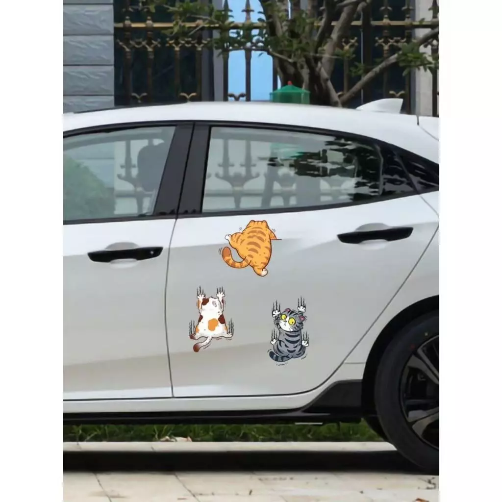 Novos adesivos de carro de gato, decorações de carro, personalidade engraçada, adesivos de gatos preguiçosos e fofos, à