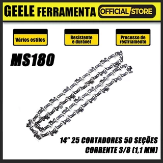 Corrente Para Motosserra Compativel Stihl Ms-180 25 Dentes 1,1mm 3/8