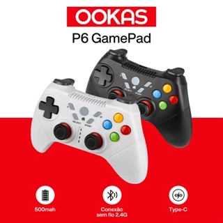 Gamepad P6 Controlador De Jogos Sem Fio 2.4G conectar,Adequado para PC,Smart tv,PS3,Switch