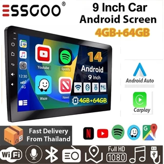 ESSGOO Bluetooth Carro MP5 Player 9 2 Din 4 + 64GB Android Tela De Lmagem Invertida Toque Sem Fio Carplay E Multimídia em Oferta na Shopee