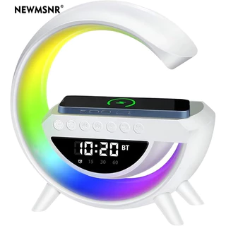 Newmsnr Luz De Carregamento De Alto-Falante Sem Fio Tipo G Relógio Lâmpada De Mesa LED Máquina Multifuncional Adequada P