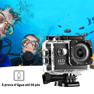 Câmera De Ação 1080P Ultra HD 30 Metros à prova D
