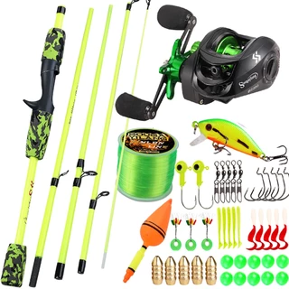 Haste De Parafuso Com Sougayilang Cartrile 1.7M Carretel Lure Kit Completo 7.2 : 1 Arraste Máximo 15KG