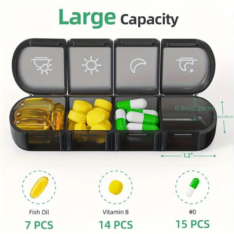 Porta Comprimido Caixa Organizadora Remédio Semanal Triplo