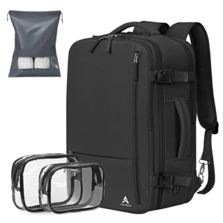 Mochila grande de 40L , mochila para laptop, mochila casual aprovada pela TSA Flight, com 2 bolsas de higiene pessoal