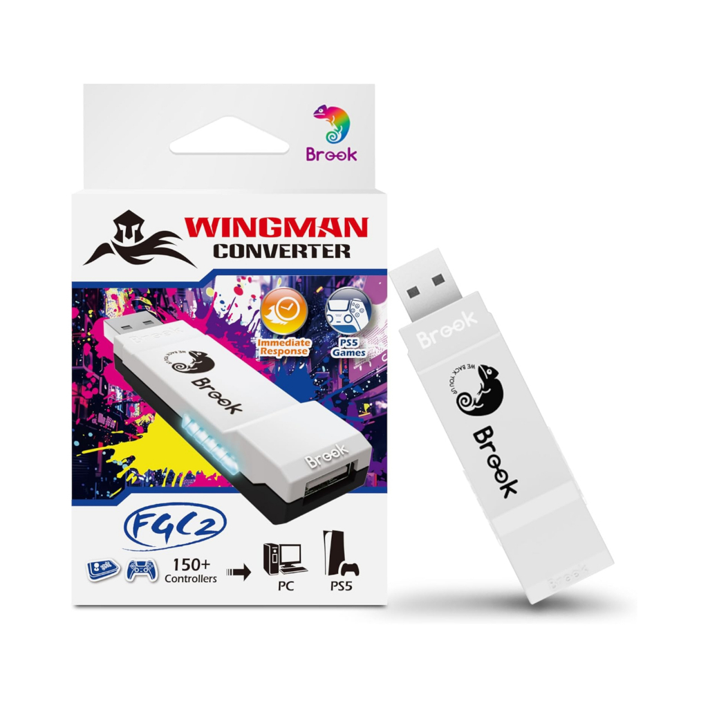 Brook Wingman FGC2 Conversor para PS5/PS4/XBox Series X|S/Xbox One/Nintendo Switch Controller to PS5/Windows PC