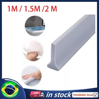 [BR Envio Imediato] Barreira De Água De Silicone Para Chuveiro De Pia De Cozinha De Banheiro