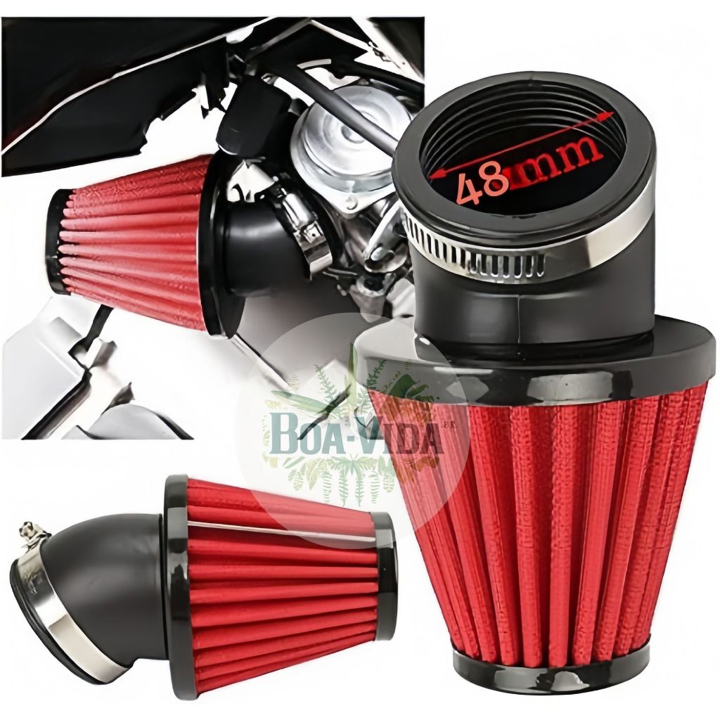Filtro de Ar Esportivo duplo fluxo SEM ABRAÇADEIRA Bocal medidas Universal acessório Carro Turbo