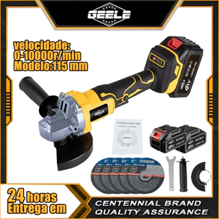 lixadeira Esmerilhadeira/ Lixadeira Angular 1000rpm 21V-Bateria de lítio 115MM GEELE