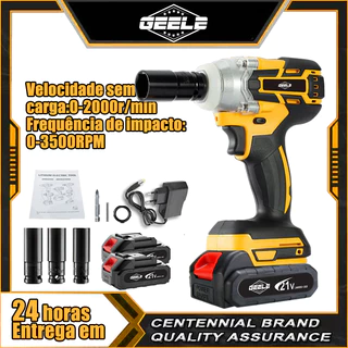 Chave De Impacto Parafusadeira Furadeira 700NM Com 2 Baterias 21V Brushless
