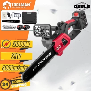 2000W 12'Motosserra Elétrica Sem Fio Cortador De Madeira Com 2 Baterias 21v em Oferta na Shopee