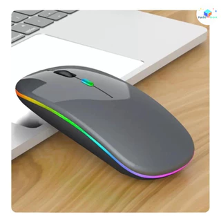 Mouse LED RGB Recarregável Sem Fio Com Clique Silencioso , 2.4 Ghz , Design Ergonômico Para Jogadores E Uso Em Escritóri