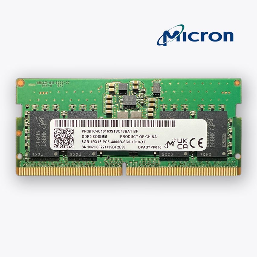 Micron DDR5 RAM 8GB DDR5 4800MHz PC5-38400S CL40 Laptop Memória ...