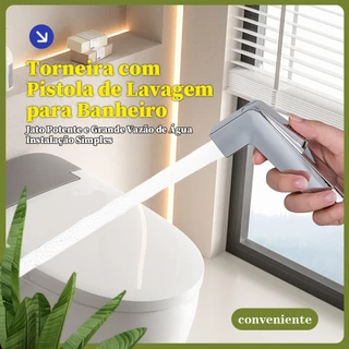Heemli para Banheiro Torneira de Lavagem para Vaso Sanitário Ducha Higiênica em ABS Resistente Pressurização por Ar