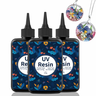 Resina UV 100g/200g/300g-Kit De Atualizado , Super Transparente , Duro , Baixo Odor , Tipo Rígido Revestimento De Cura U