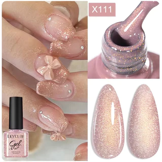 LILYCUTE Unha Gel Polonês Glitter Cor Nail Art Manicure Soak Off LED UV Vernizes Para Unhas 7ML em Oferta na Shopee