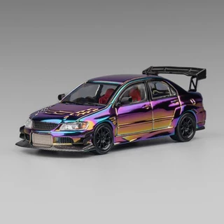 CM Modelo CM64-Evoix-29 1/64 Mitsubishi Lancer Widebody Chrome Color Diecast Scale Model Car
