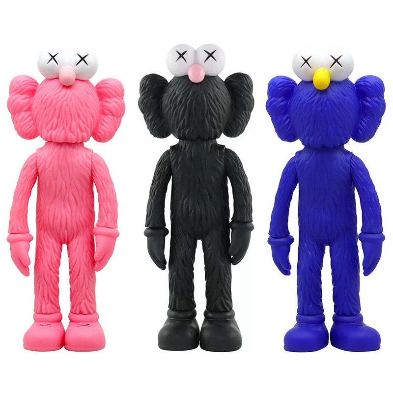 28cm Figura De Anime Da Rua Sésamo KAWS Elmo XX Eyes PVC Figuras