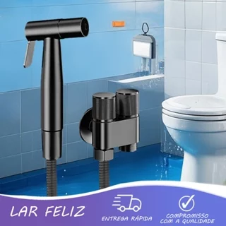 Ducha Higiênica Registro Aço Inox Super Luxo Com Derivação 2 Saídas Independentes