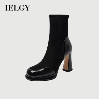 IELGY Moda Botas De Salto Alto Para Mulheres design Grosso Versátil Pequena Plataforma À Prova D