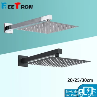 Chuveiro De Aço Inoxidável 304 Luxo Shower Quaded Com Balanço 38cm
