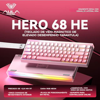 AULA HERO 68 HE Eixo Magnético Mecânico Teclado RT0.01 Jogo Material De Liga De Alumínio Puro