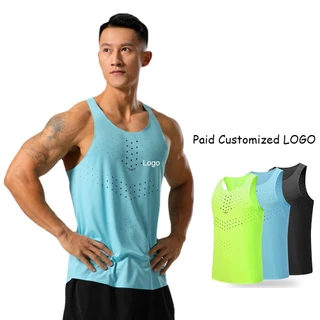 Camisa De Corrida Unissex Ultraleve De Secagem Rápida Marathon Swoosh Sem Mangas-Logotipo Personalizado Pago BB714