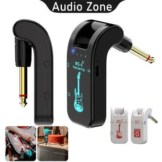 Sistema De Guitarra Sem Fio 2.4GHz Transmissor De Áudio Recarregável Receptor 8 Canais Para Instrumentos Elétricos