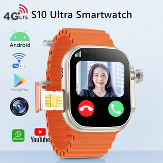 S10 Ultra S9 ultra SmartWatch Com CHIP Para Cartão SIM GS37 Ultra horizon smartwatch Android 4G Wifi Dual Camera relógio