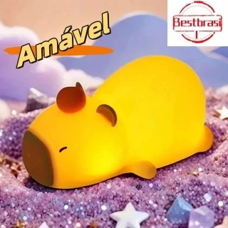 Luminária Animais fofos Capivara PLA MaterialLuz Noturna Sono Lâmpada de leitura Portátil Luz ajustável Luz de leitura