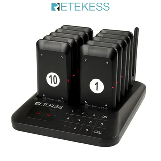 Sistema De Pager De Chamada Sem Fio Retekess TD157S 400m Com 10 Campainhas Para Cafeteria E Restaurante em Oferta na Shopee