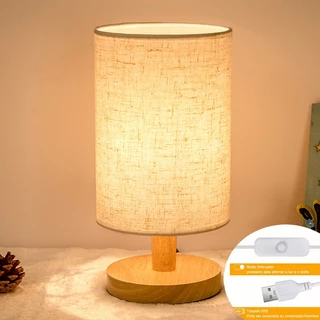 Lâmpada De Mesa De Madeira Nórdica Moderna Alimentada Por USB Luz De Noite Para Iluminação