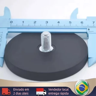 [BR Envio Imediato] Fixador Magnético Emborrachado Ímã De Borracha 66mm Neodímio