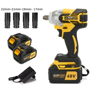 Chave De Impacto 300NM Parafusadeira Furadeira 02 Baterias 48v Brushless